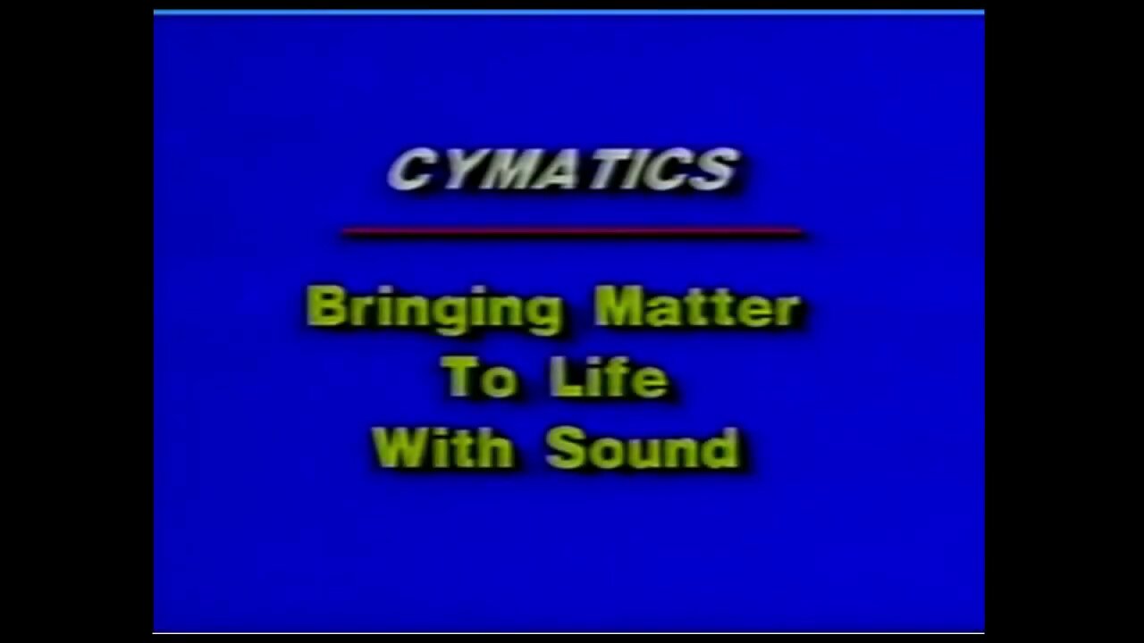 Cymatics Full Documentary (Part 4 Of 4). Experiments In Animation With Sound & Vibration