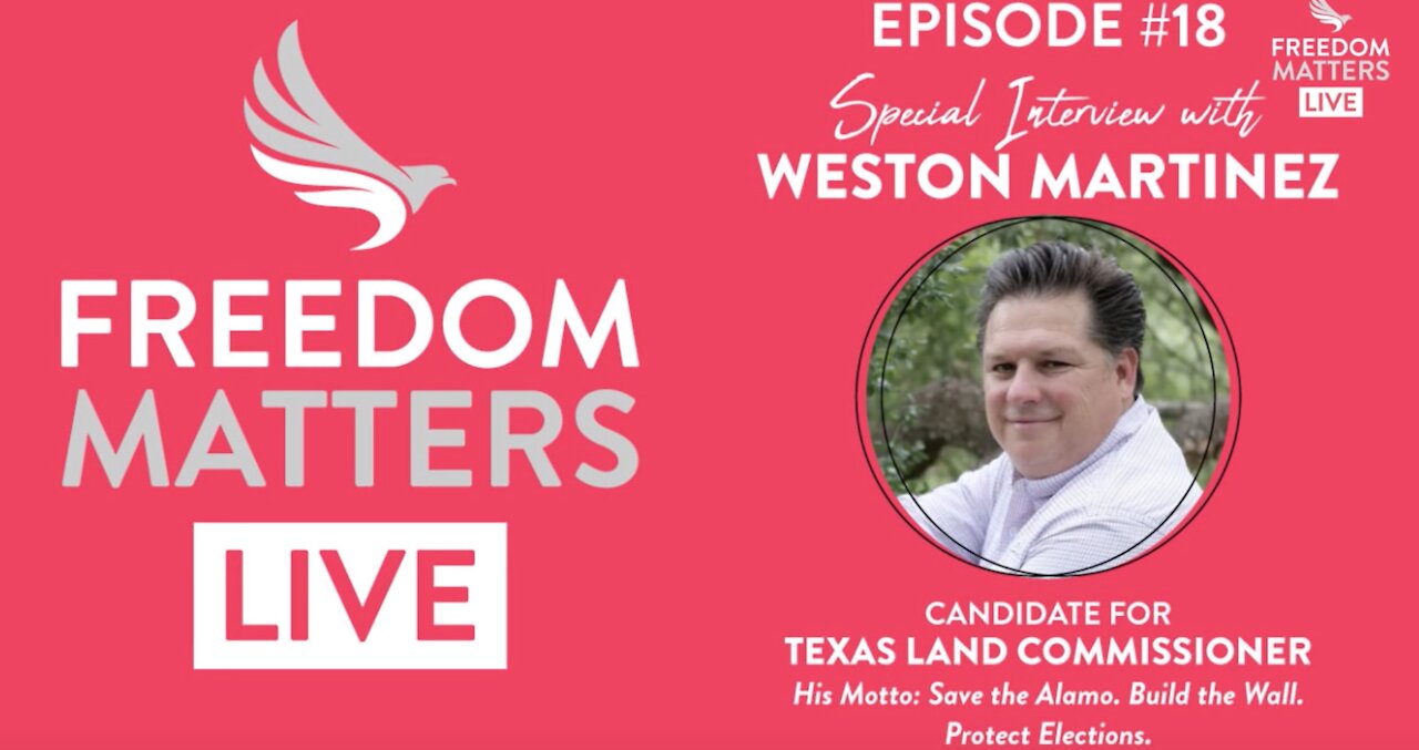 Weston Martinez for Texas Land Commissioner! Come hear what he has to say