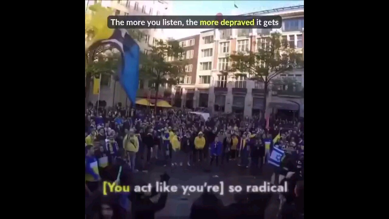 Maccabi Tel Aviv fans during visit to a Netherlands singing disgusting racist chants.