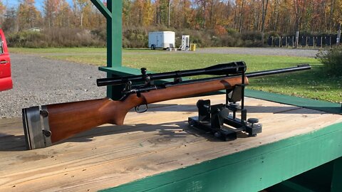 Winchester model 52D with Redfield 3200 scope 24x