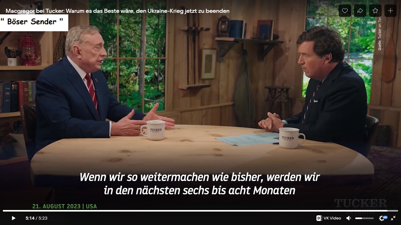 Macgregor bei Tucker: Warum es das Beste wäre, den Ukraine-Krieg jetzt zu beenden