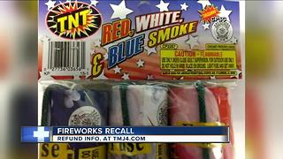 Fireworks sold in Wisconsin recalled