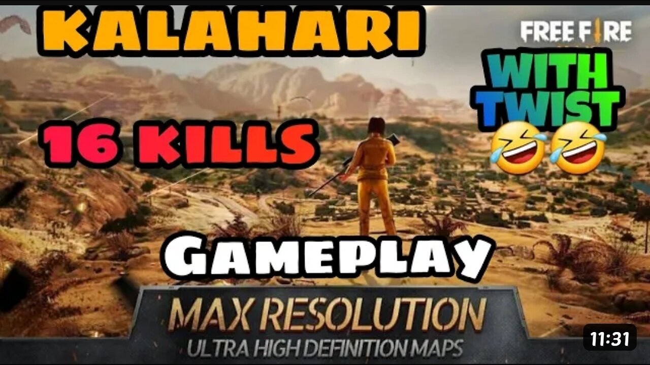 KALAHARI MAP 🤩 FIRST EXPERIENCE , 16 KILLS ( FF GAMEPLAY ) HIMDI