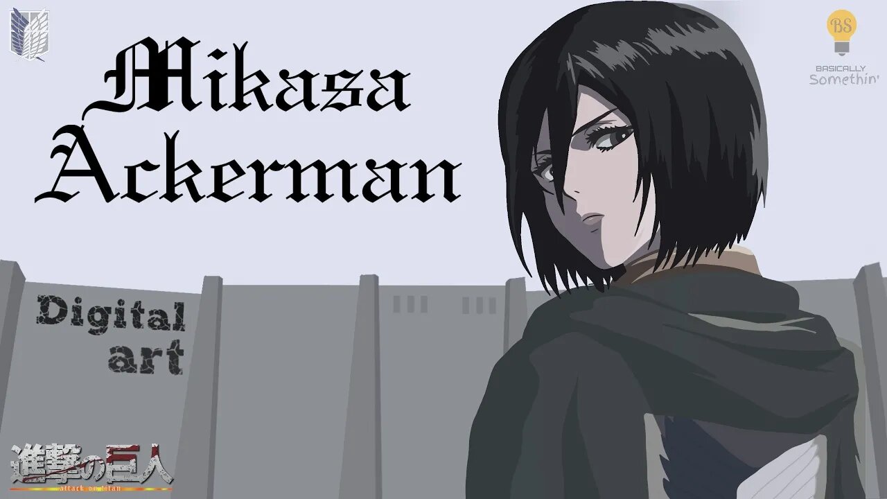 Drawing Mikasa Ackerman | Attack on Titan Anime | Digital Art Illustration