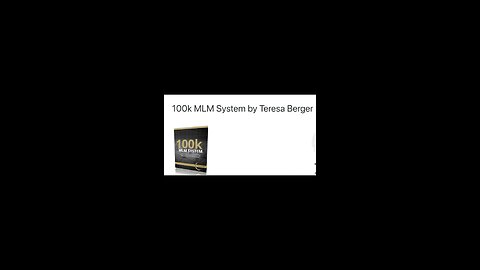 The 100K MLM System by Teresa Berger a step by step system by all network marketers