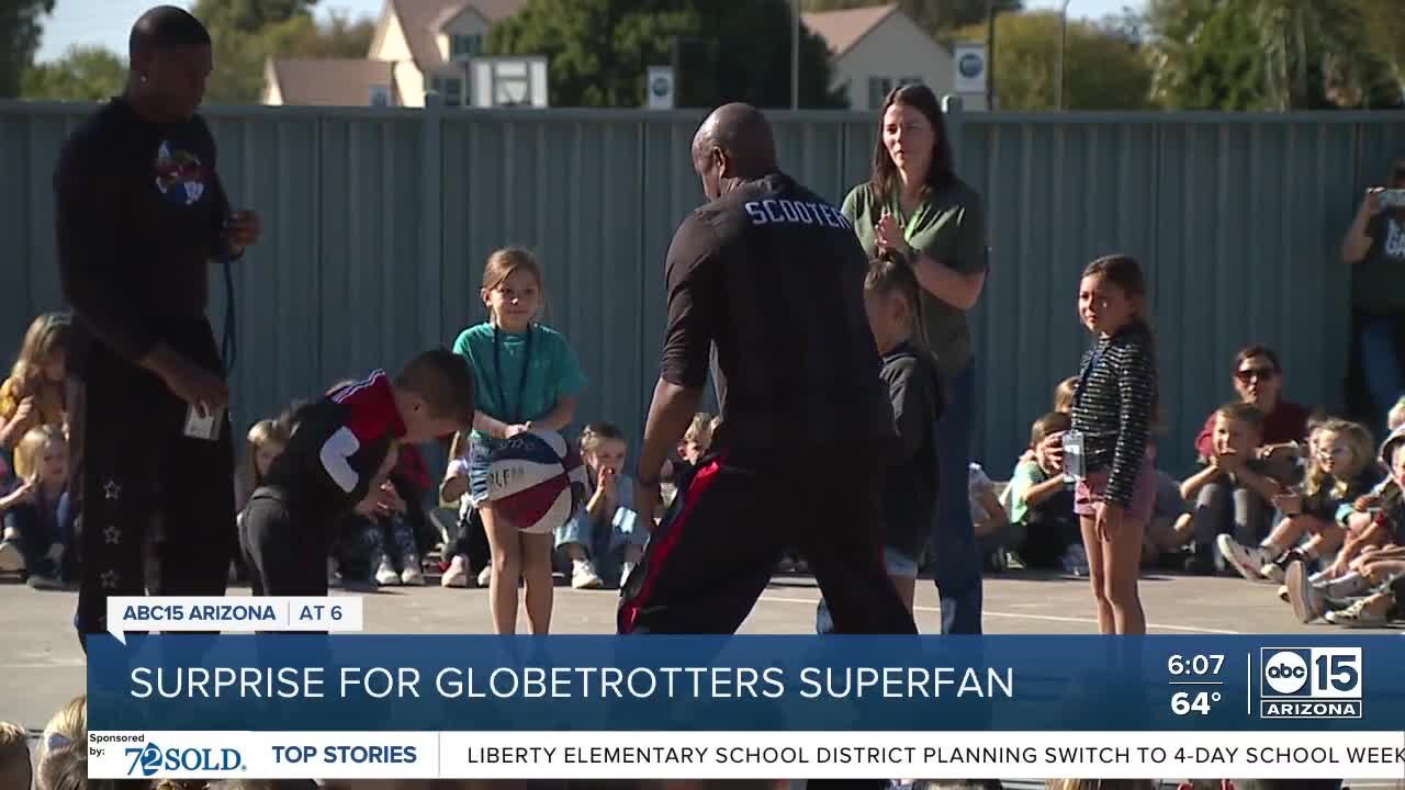 Surprise for Globetrotters superfan