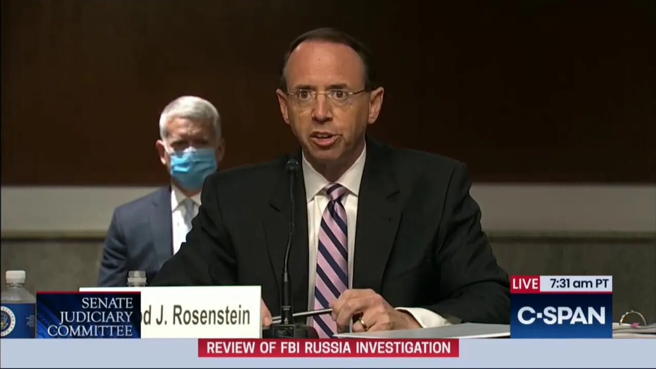 Rosenstein: "No I Would Not" Have Signed FISA Application If He Knew What He Knows Now