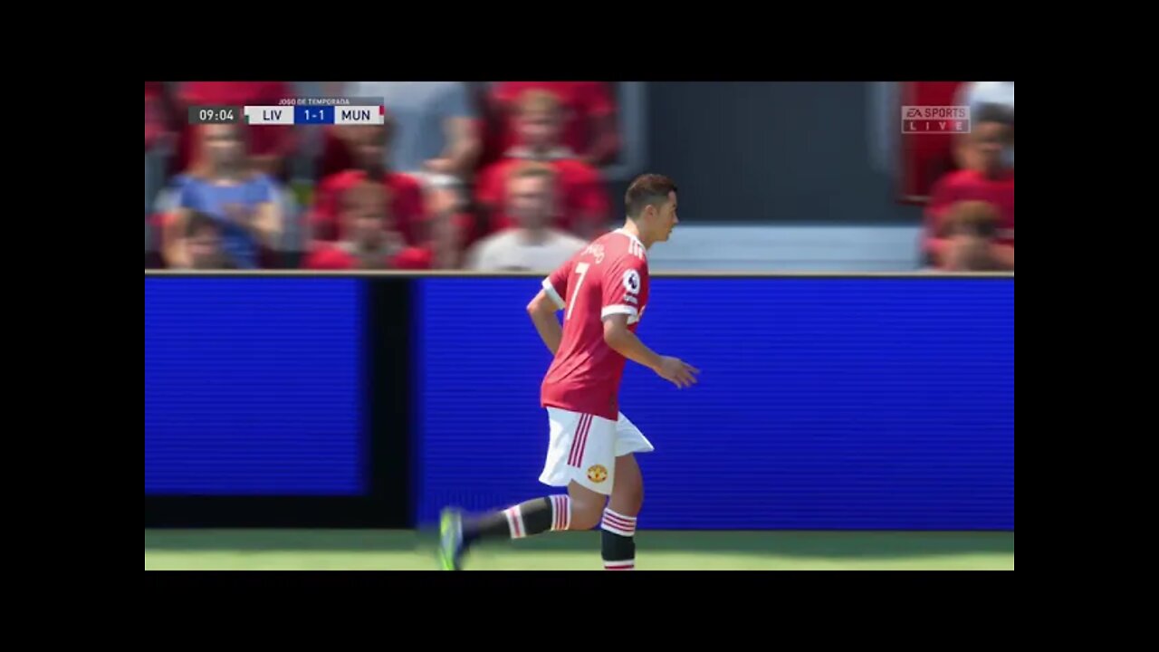 Liverpool 1 x 1 Manchester United - Cristiano Ronaldo - Fifa 22 - CO-OP - 24/02/2022