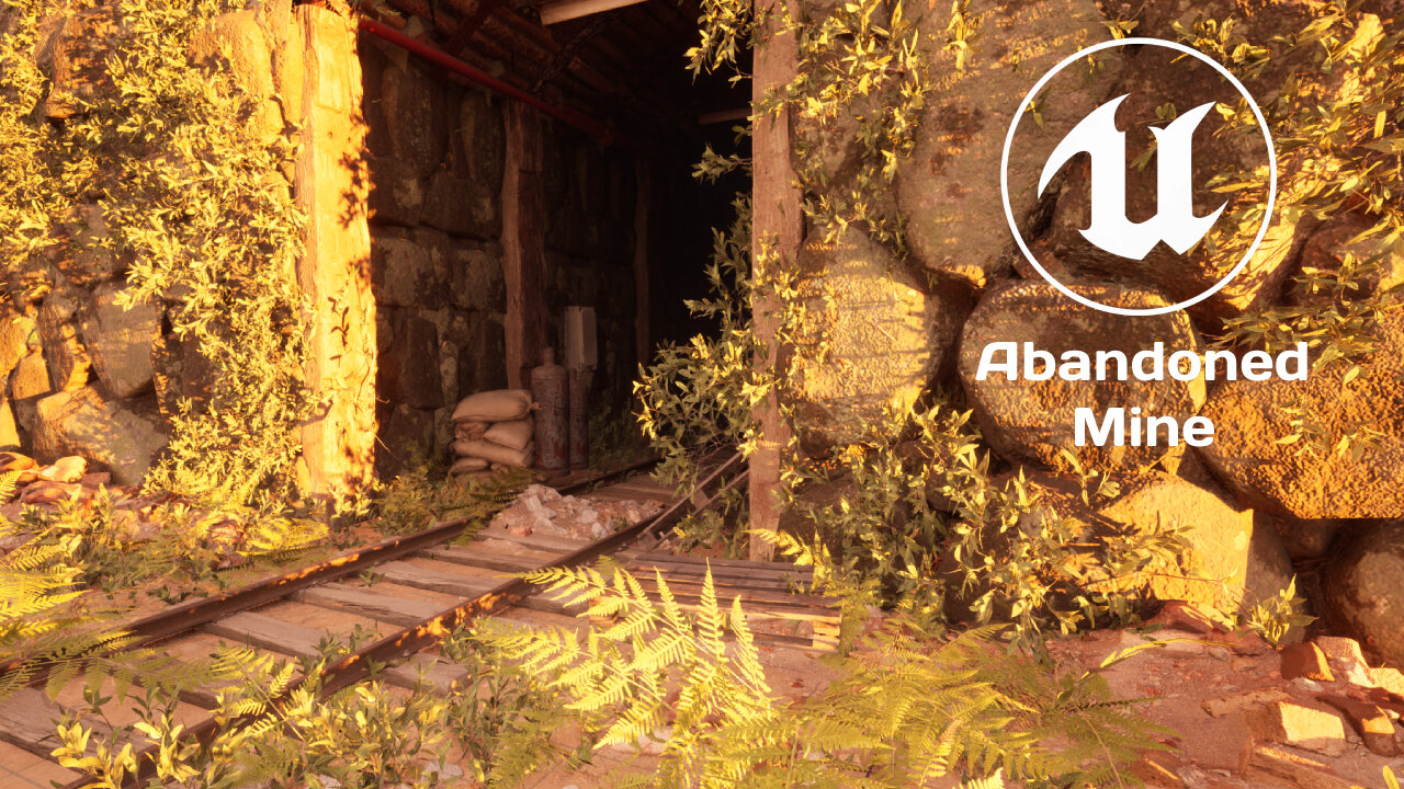 Unreal Engine 5 Abandoned Mine Environment - Timelapse