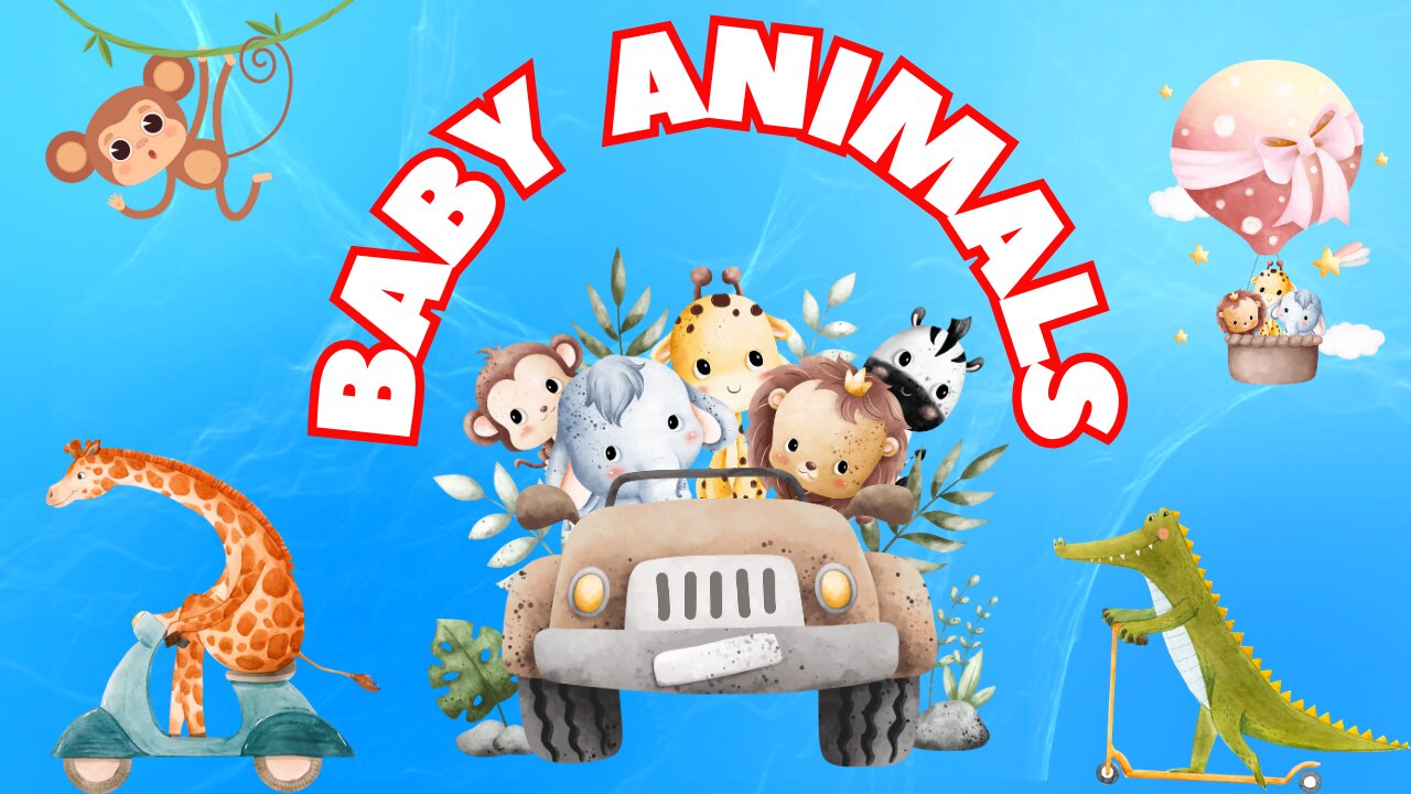 animals and their babies/learn english for kids/english vocabulary /english educational video/