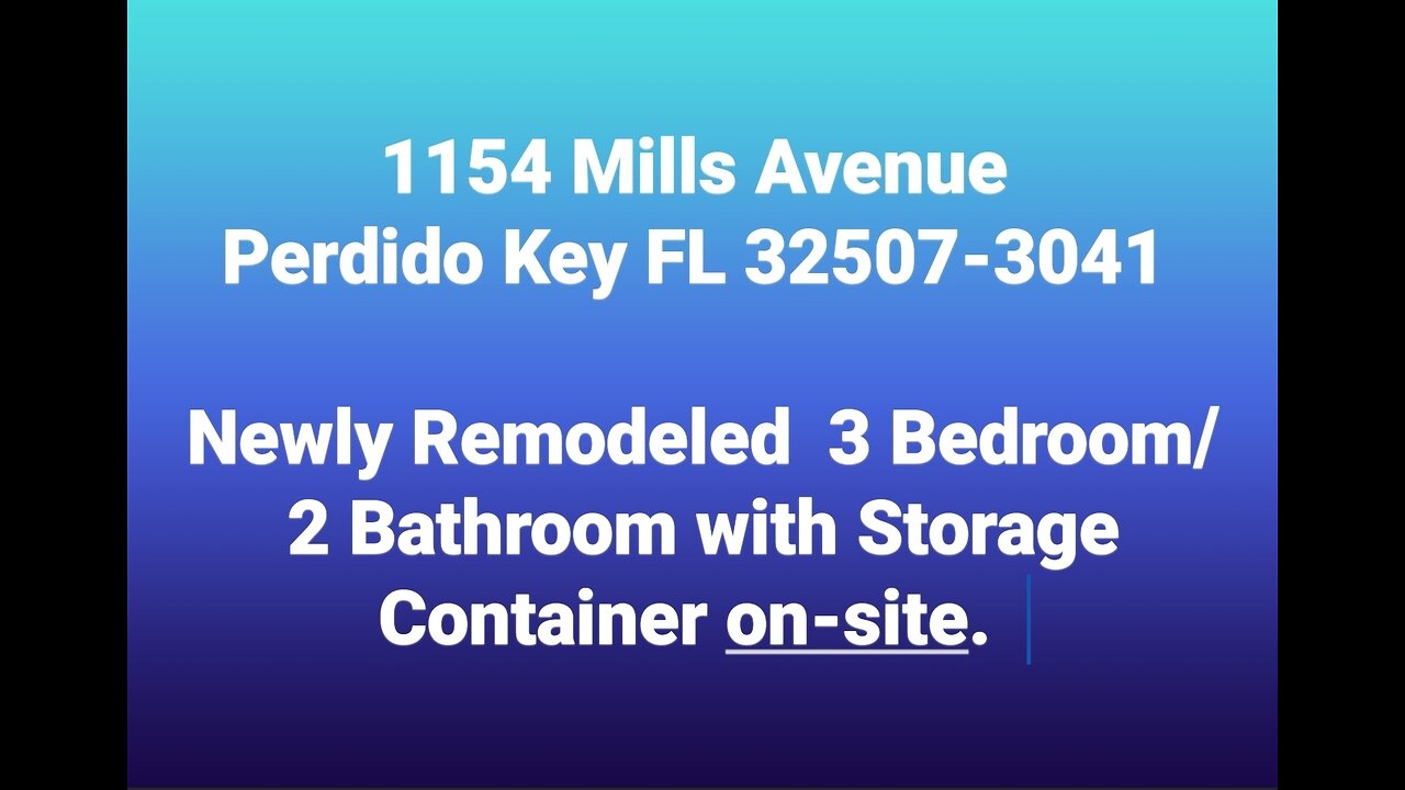1154 Mills Ave Perdido Key FL 32507 Inside Tour