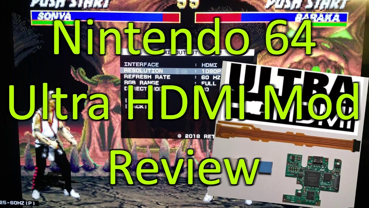 Nintendo 64 UltraHDMI Upgrade Kit Gameplay - 720p or 1080p HDMI for your N64 with No Input Lag