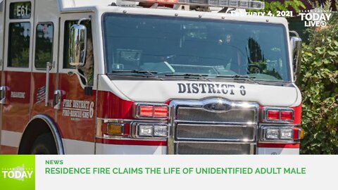 Residence fire claims the life of unidentified adult male