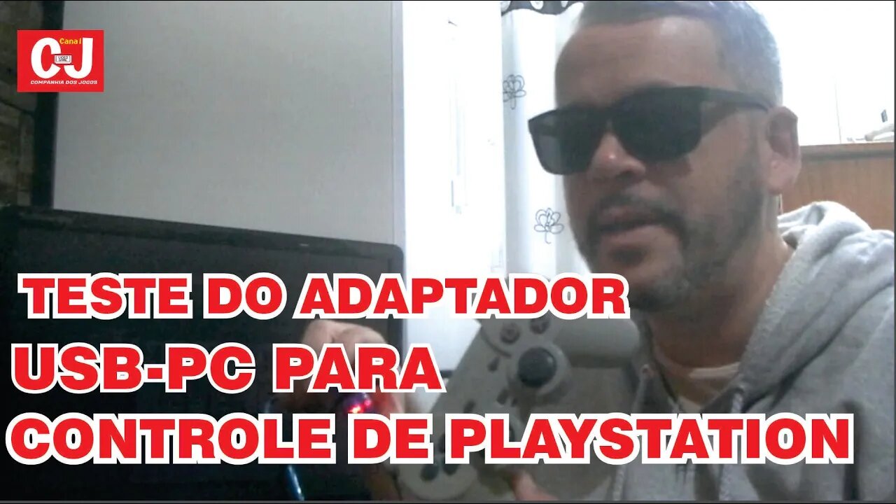 Teste do adaptador usb-pc para controle de Playstation