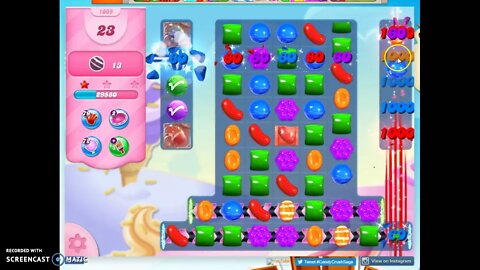 Candy Crush Level 1009 Audio Talkthrough, 2 Stars 0 Boosters