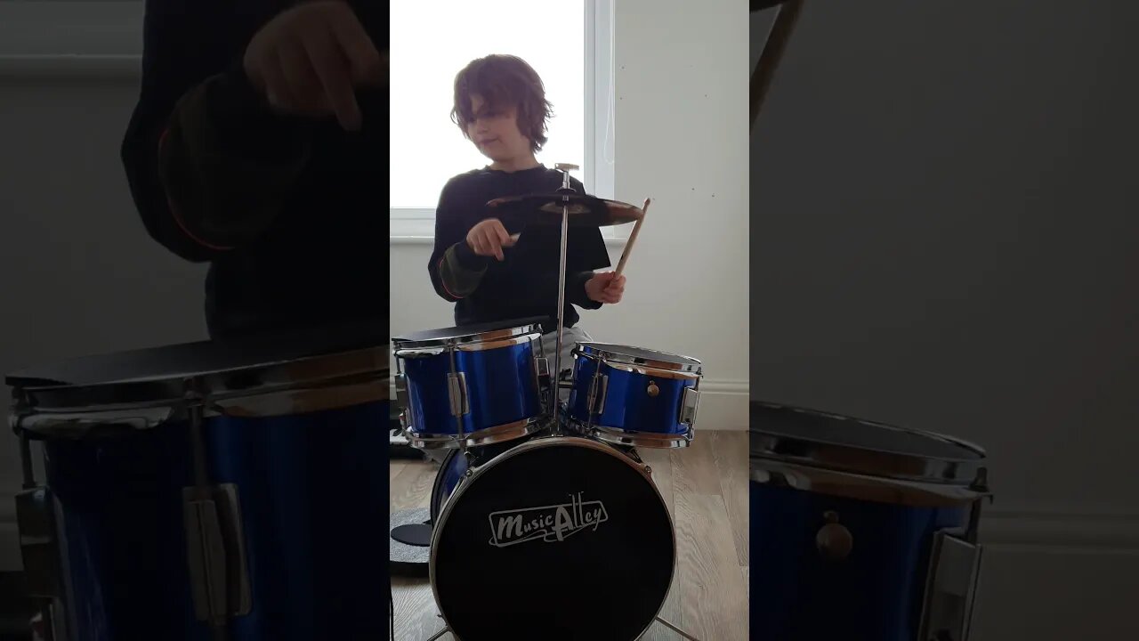 practicing snare and bass