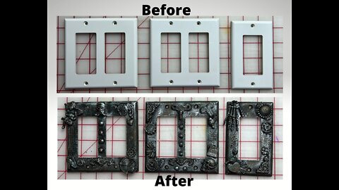 DIY - mixed media light switch
