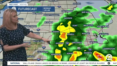 Metro Detroit Weather: More storms, rain and heat today