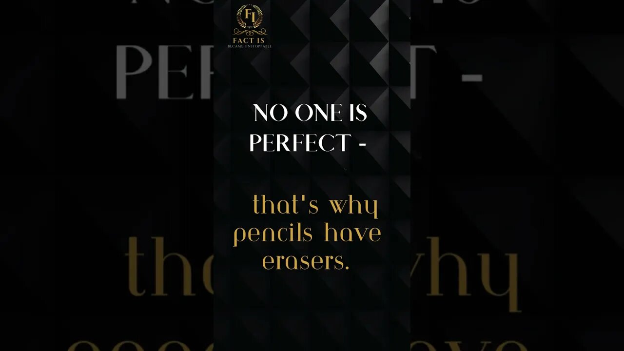 100% Perfection has never existed 💯👌