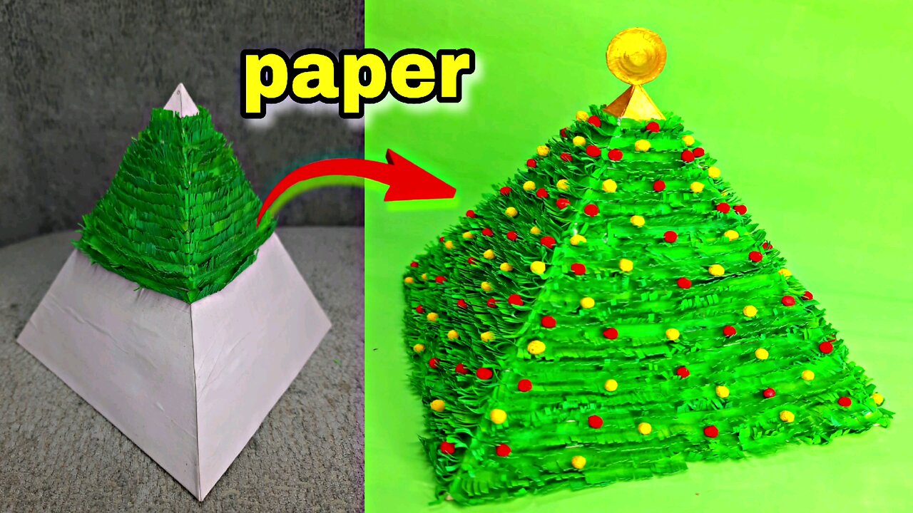 how to make a christmas tree in shape of a pyramid