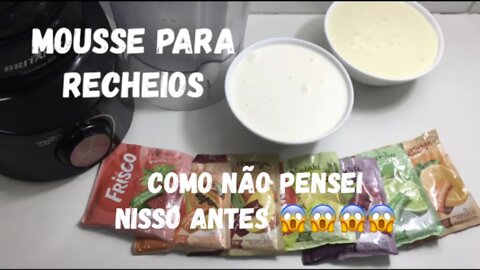 Mousse Para Recheios - Uma Delicia e perfeito para Rechear Bolos, Pães de Mel, Bolo no Pote, caseiri