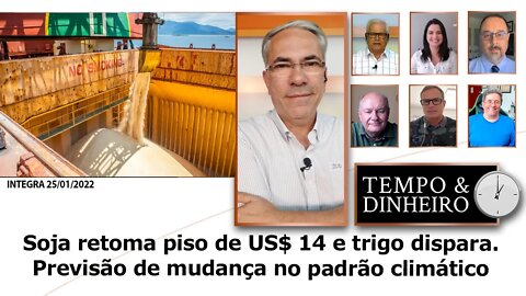 Soja retoma piso de US$ 14 e trigo dispara. Previsão de mudança no padrão climático.