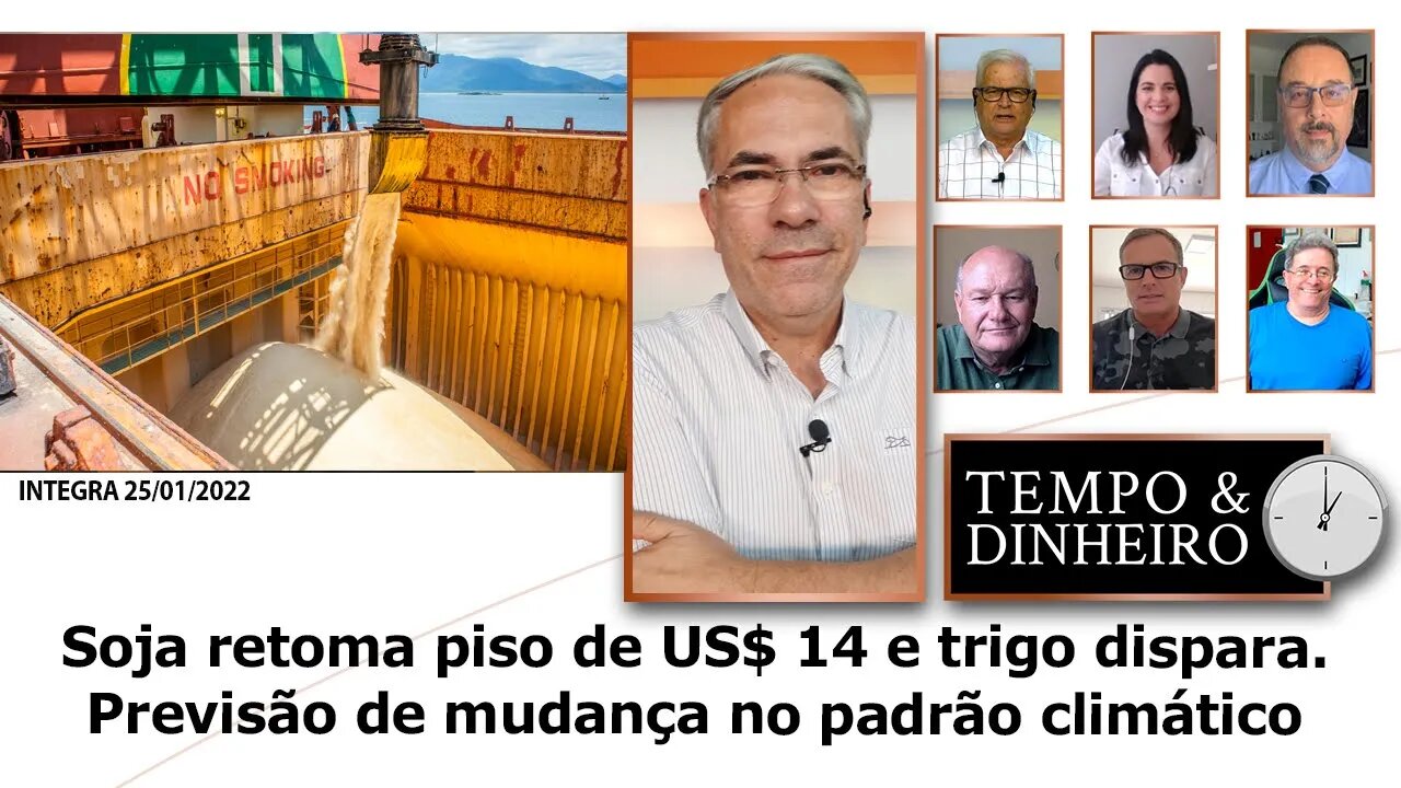 Soja retoma piso de US$ 14 e trigo dispara. Previsão de mudança no padrão climático.