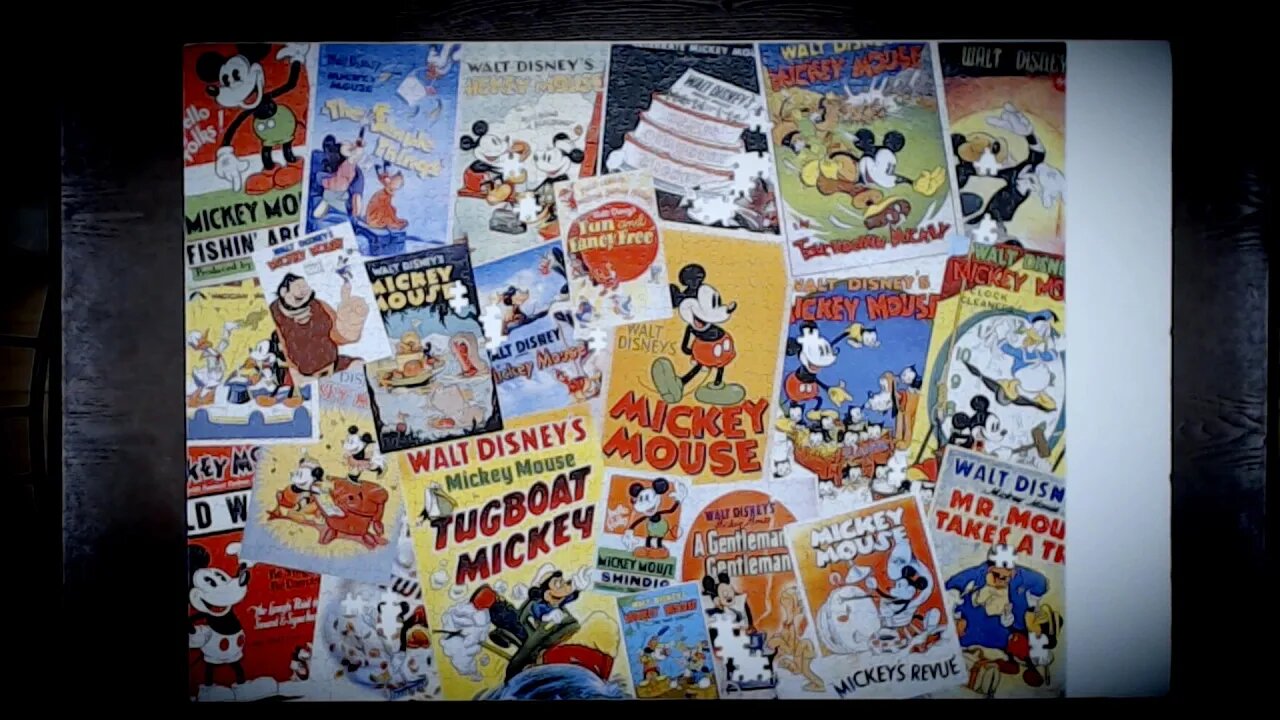 Mickey Mouse Vintage Collage Jigsaw Puzzle Time Lapse