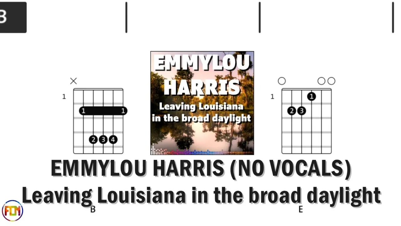 EMMYLOU HARRIS Leaving Louisiana in the broad daylight FCN GUITAR CHORDS & LYRICS NO VOCALS