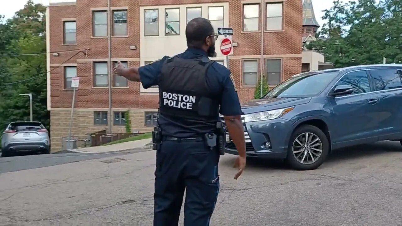 Boston police respond to early morning accident at Dimock and Notre Dame in Roxbury