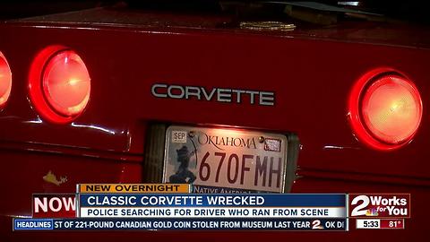 Tulsa Police searching for driver who wrecked classic corvette