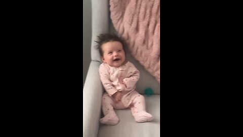 10 week old baby laughing