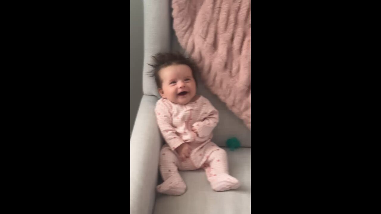 10 week old baby laughing