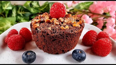 Dessert in 3 minutes / Eggless Oats Brownie / WITHOUT sugar