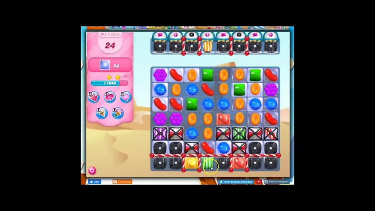 Candy Crush Level 3873 Talkthrough, 35 Moves 0 Boosters