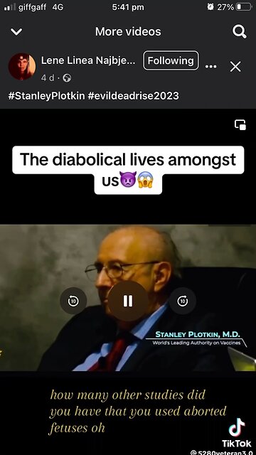 Dr Plotkin : vaccines are made from killed babies