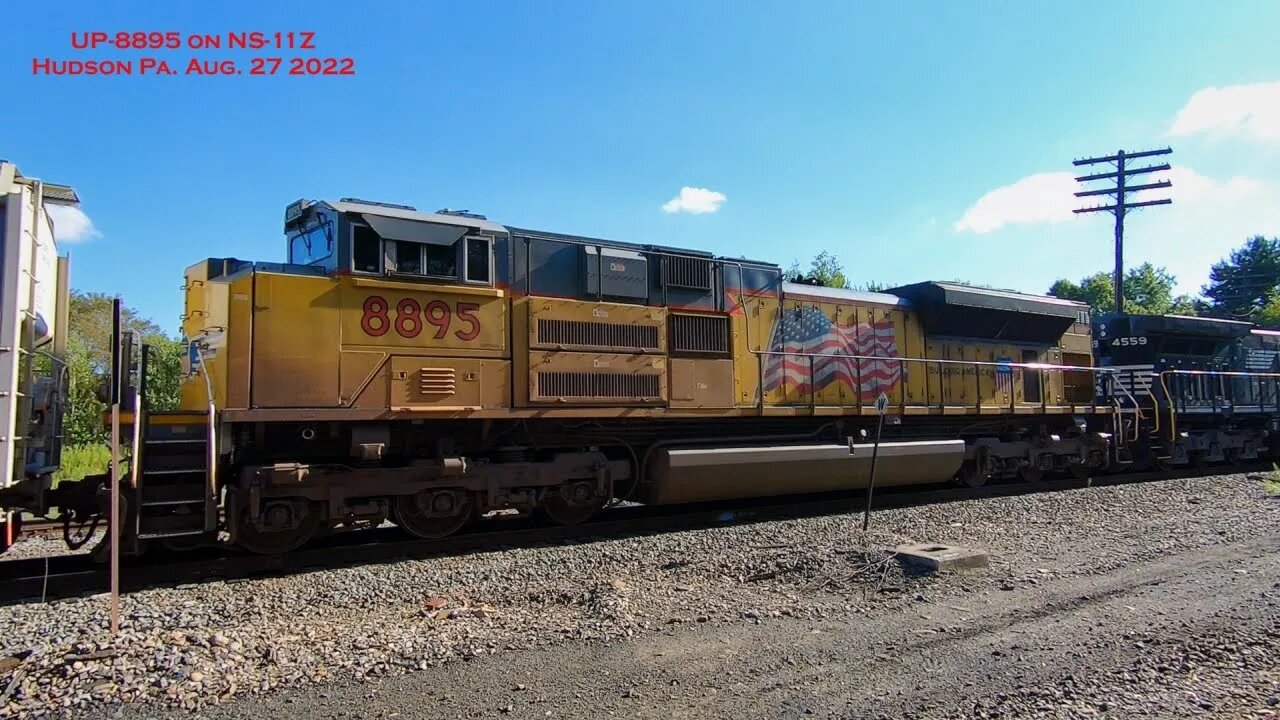 HOT OFF THE PRESS! A Very Short NS-11Z with Union Pacific Power at Hudson Pa. August 27 2022 #NS11Z