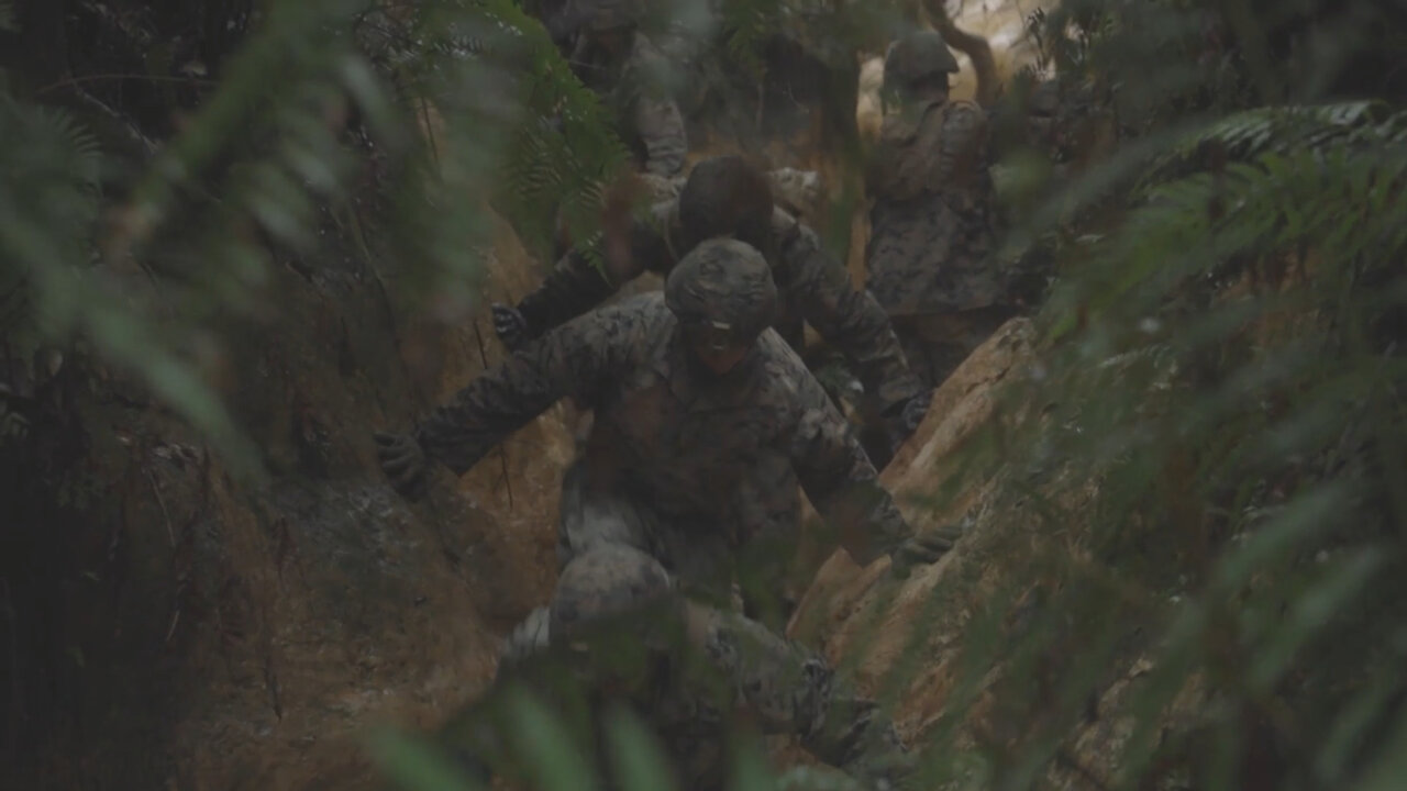 III MIG at Jungle Warfare Training Center: Casualty Evacuation (B-Roll)