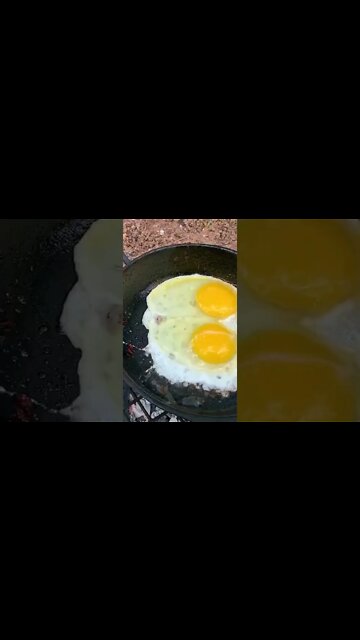 Bushcraft Swinging Grill: Breakfast #Shorts