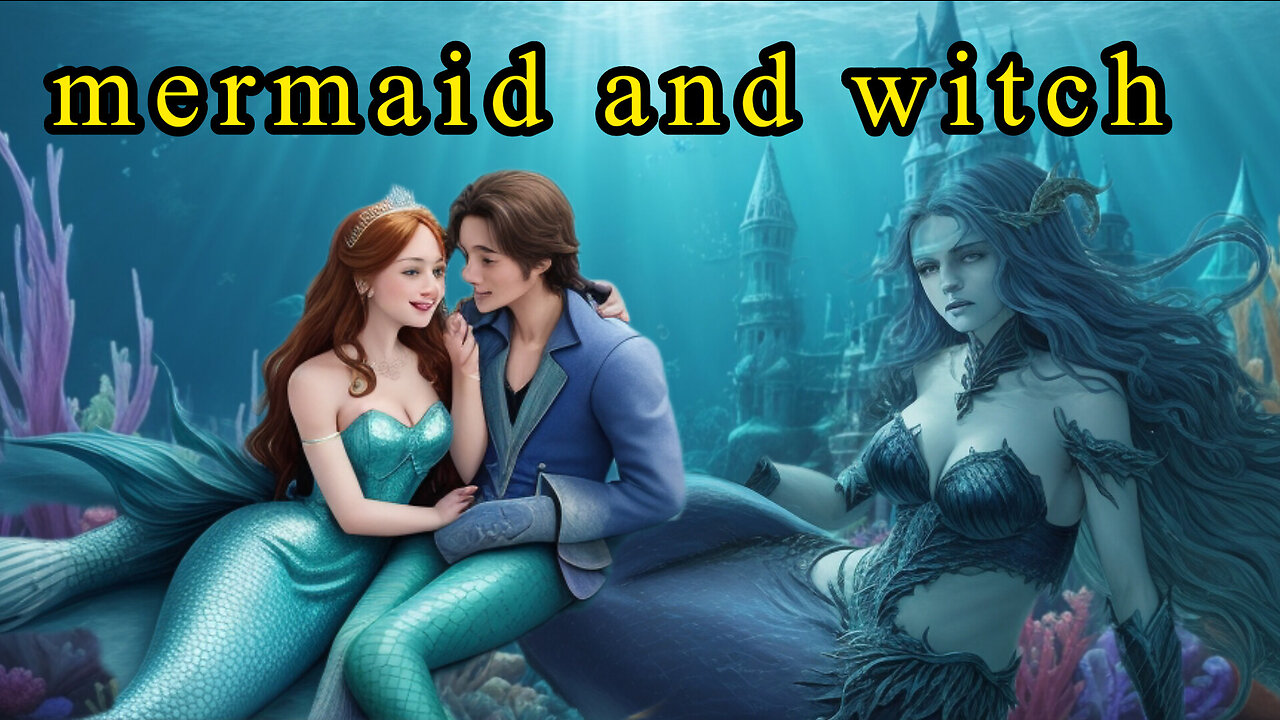 The mermaid and witch story in English