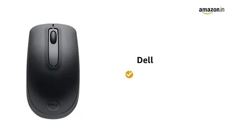 Dell WM118 USB, Wireless Optical LED 3-Button Mouse, Black