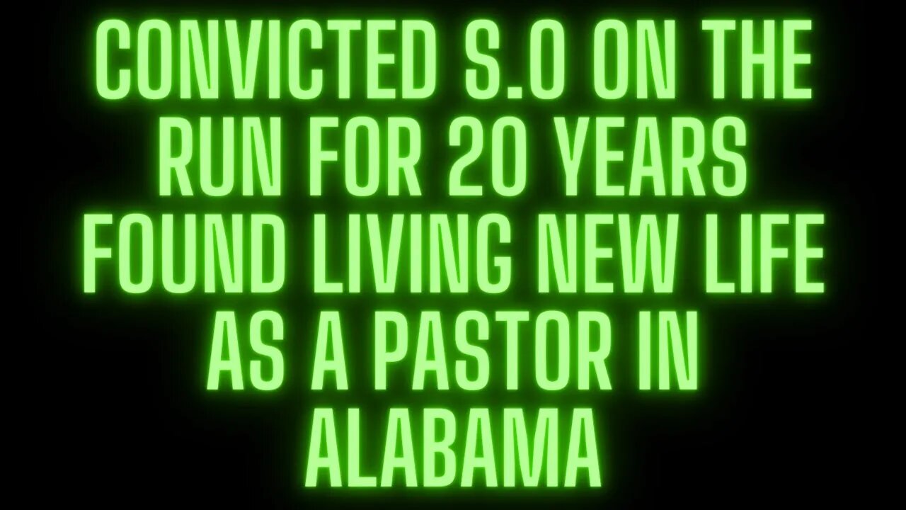 |NEWS| Convict On the Run Becomes A Church Pastor