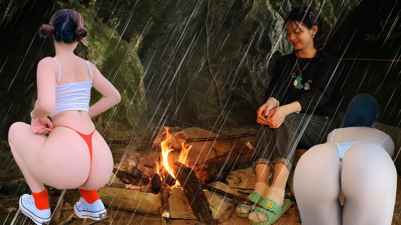 Solo Overnight Camping - Relaxing In The Tent With The Satisfying Sound OF Nature