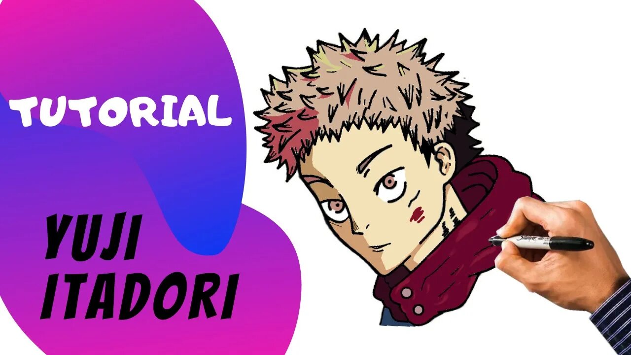 Como Desenhar Yuji Itadori de Jujutsu Kaisen