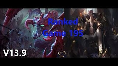 Ranked Game 195 Cho'gath Vs Sett Top League Of Legends V13.9