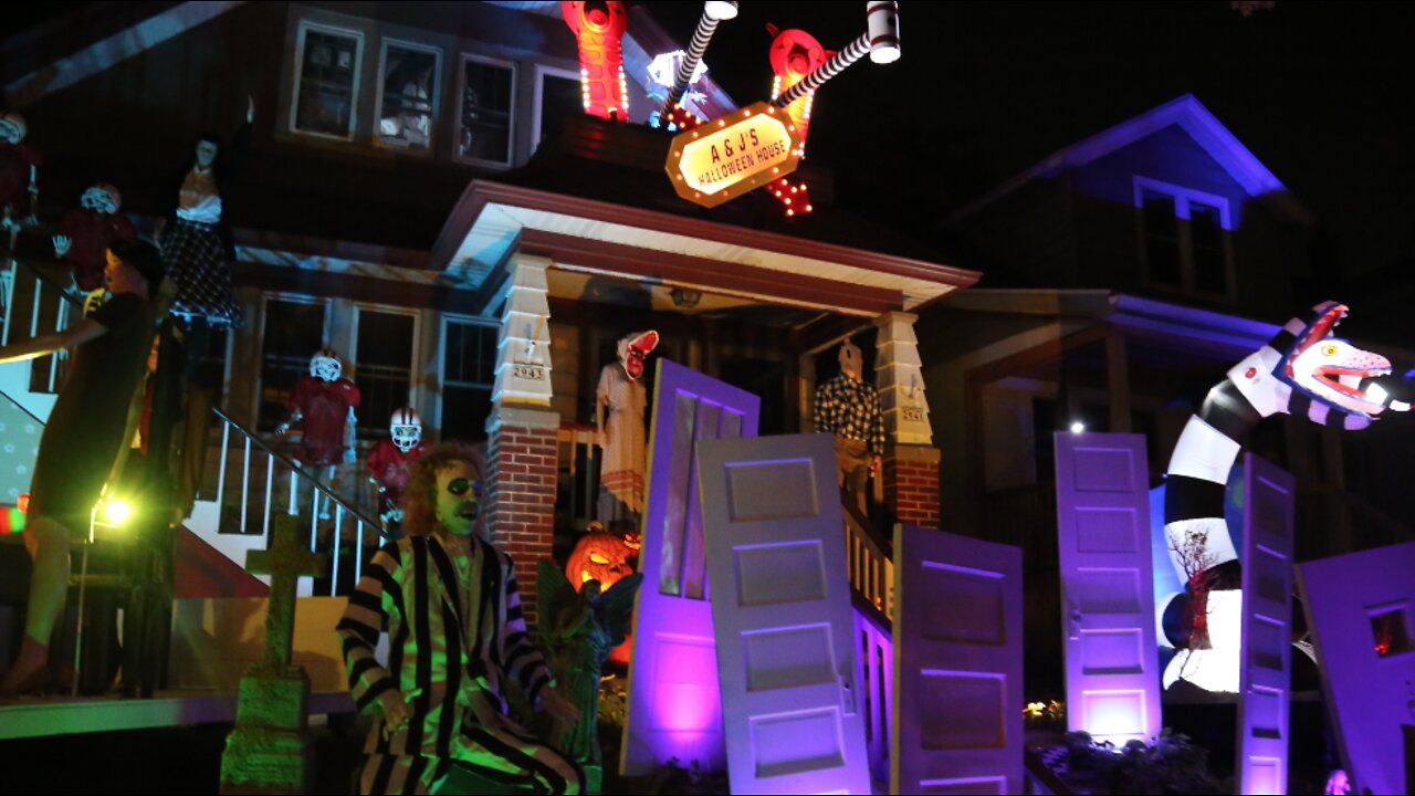 A & J's Halloween house in Bay View returns with a Beetlejuice display