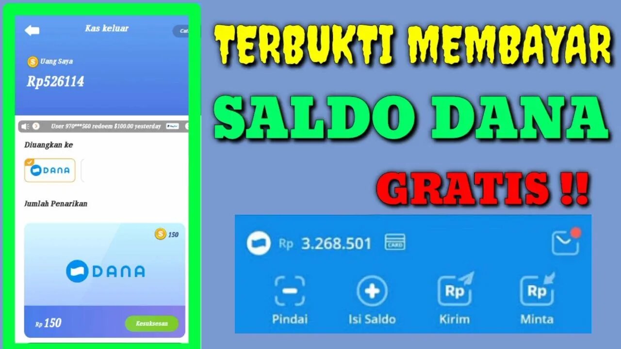 TERBUKTI MEMBAYAR !! GAME PENGHASIL SALDO DANA TERCEPAT GRATIS TANPA MODAL