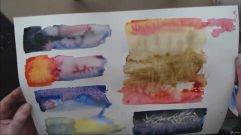 My 7 color palette part 4 Udemy watercolour beginners guide.