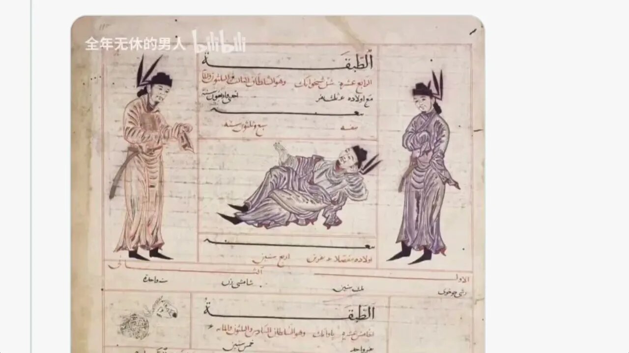 古阿拉伯語中的中國古代皇帝的阿拉伯文字與插圖