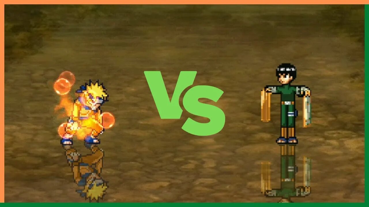 Naruto 1 Cauda VS Rock Lee Sem os PESOS - Mugen, Luta de Naruto Clássico